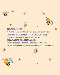 Original Milk Cheese Flavor – Medium (60-90g) – DogBar's Yakables | 100% Natural Vegetarian Yak Milk Bone | High Protein & Calcium, Gluten Free, Long Lasting Dental Chew