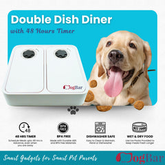 Double Dish Diner for Dogs | Schedule and Feed Meals