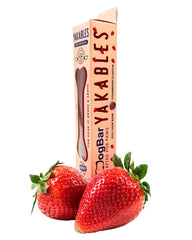 Strawberry Flavor – Medium (60-90g) – DogBar's Yakables | 100% Natural Vegetarian Yak Milk Bone | High Protein & Calcium, Gluten Free, Long Lasting Dental Chew