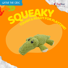 Gator The Croc - Plush Toy with Squeaker for Dogs
