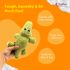Gator The Croc - Plush Toy with Squeaker for Dogs