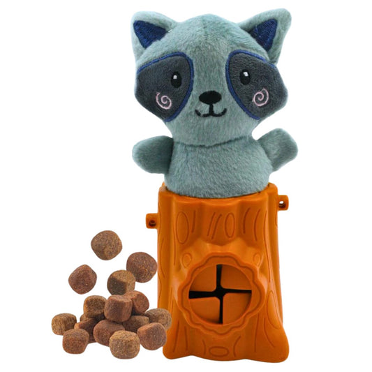 Rooky Raccoon - Plush Toy, Treat Hider, Squeaky Toy for Dogs