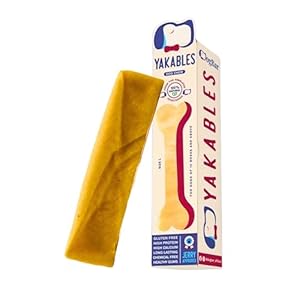 Original Milk Cheese Flavor – Medium (60-90g) – DogBar's Yakables | 100% Natural Vegetarian Yak Milk Bone | High Protein & Calcium, Gluten Free, Long Lasting Dental Chew