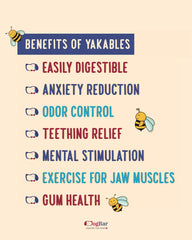 Original Milk Cheese Flavor – Medium (60-90g) – DogBar's Yakables | 100% Natural Vegetarian Yak Milk Bone | High Protein & Calcium, Gluten Free, Long Lasting Dental Chew