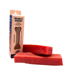Strawberry Flavor – Medium (60-90g) – DogBar's Yakables | 100% Natural Vegetarian Yak Milk Bone | High Protein & Calcium, Gluten Free, Long Lasting Dental Chew