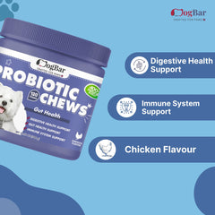Probiotic Chews for Dogs, 120 Soft Chew, Chicken Flavour