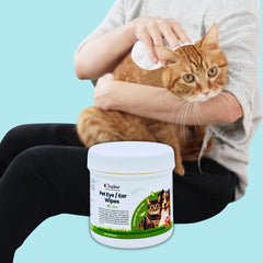 Aloevera Pet Eye/ Ear Wipes for Dogs - 120 count