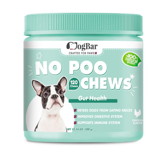 No Poo Chews for Dogs - 120 Soft Chews, Chicken Flavour