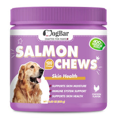 Salmon Chews, 120 Soft Chews, Chicken Flavour
