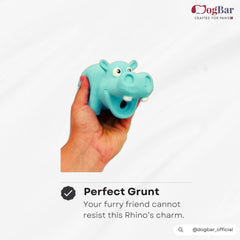 Mr. Pebbles - The Hippo with Squeaker Toy for Dogs