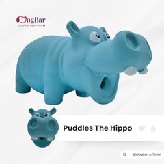 Mr. Pebbles - The Hippo with Squeaker Toy for Dogs