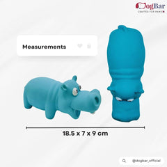 Mr. Pebbles - The Hippo with Squeaker Toy for Dogs