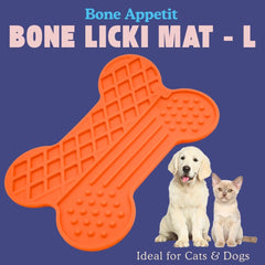Bone Licki Mat for Dogs with Suction Cups