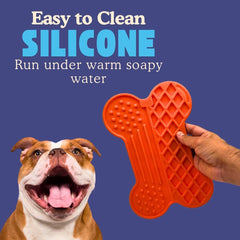 Bone Licki Mat for Dogs with Suction Cups