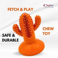 DogBar Dental Cactus β Tangy Orange & Bluei Blue | Dental Chew Toy for Dogs