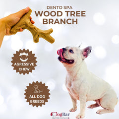 Wood Tree Branch Chew Toy - Peanut Butter Flavor