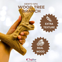 Wood Tree Branch Chew Toy - Peanut Butter Flavor