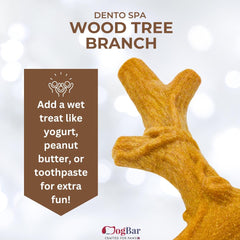 Wood Tree Branch Chew Toy - Peanut Butter Flavor