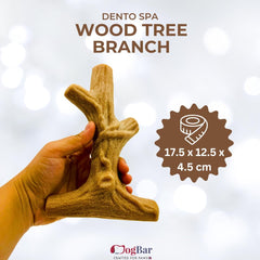 Wood Tree Branch Chew Toy - Peanut Butter Flavor