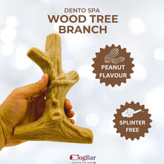 Wood Tree Branch Chew Toy - Peanut Butter Flavor