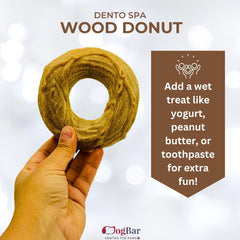 Wood Donut Peanut Butter Flavour, Hard Chew Toy
