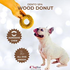 Wood Donut Peanut Butter Flavour, Hard Chew Toy