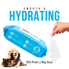 Pet Wipes for Dogs - 100 pc - coconut vanilla scent