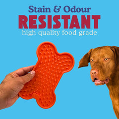 Bone Licki Mat for Dogs with Suction Cups