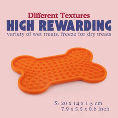 Bone Licki Mat for Dogs with Suction Cups