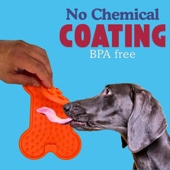 Bone Licki Mat for Dogs with Suction Cups