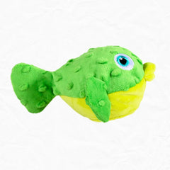 Green Puffer - Squeaky Plush Toy for Dogs | Fish Tank Collection