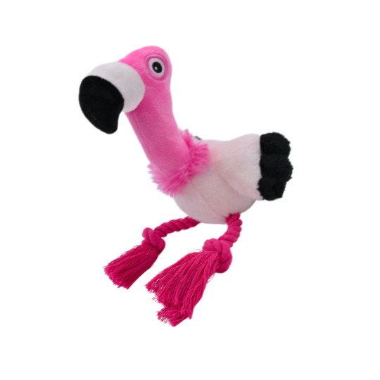 Pink flamingo dog toy clearance
