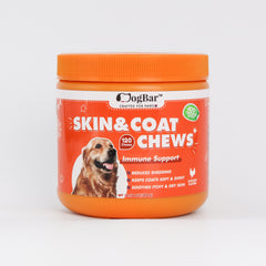 Skin & Coat Chews for Dogs - 120 Soft Chews, Chicken Flavour